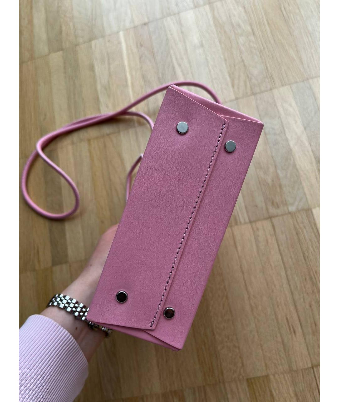 MEDEA Розовая кожаная сумка через плечо, фото 5