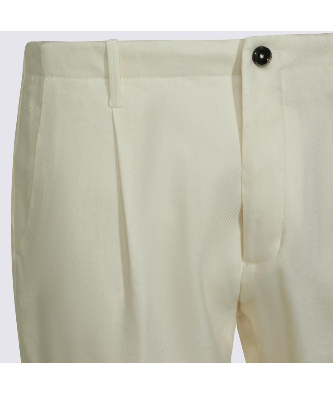 NINE IN THE MORNING Белые льняные повседневные брюки, фото 3