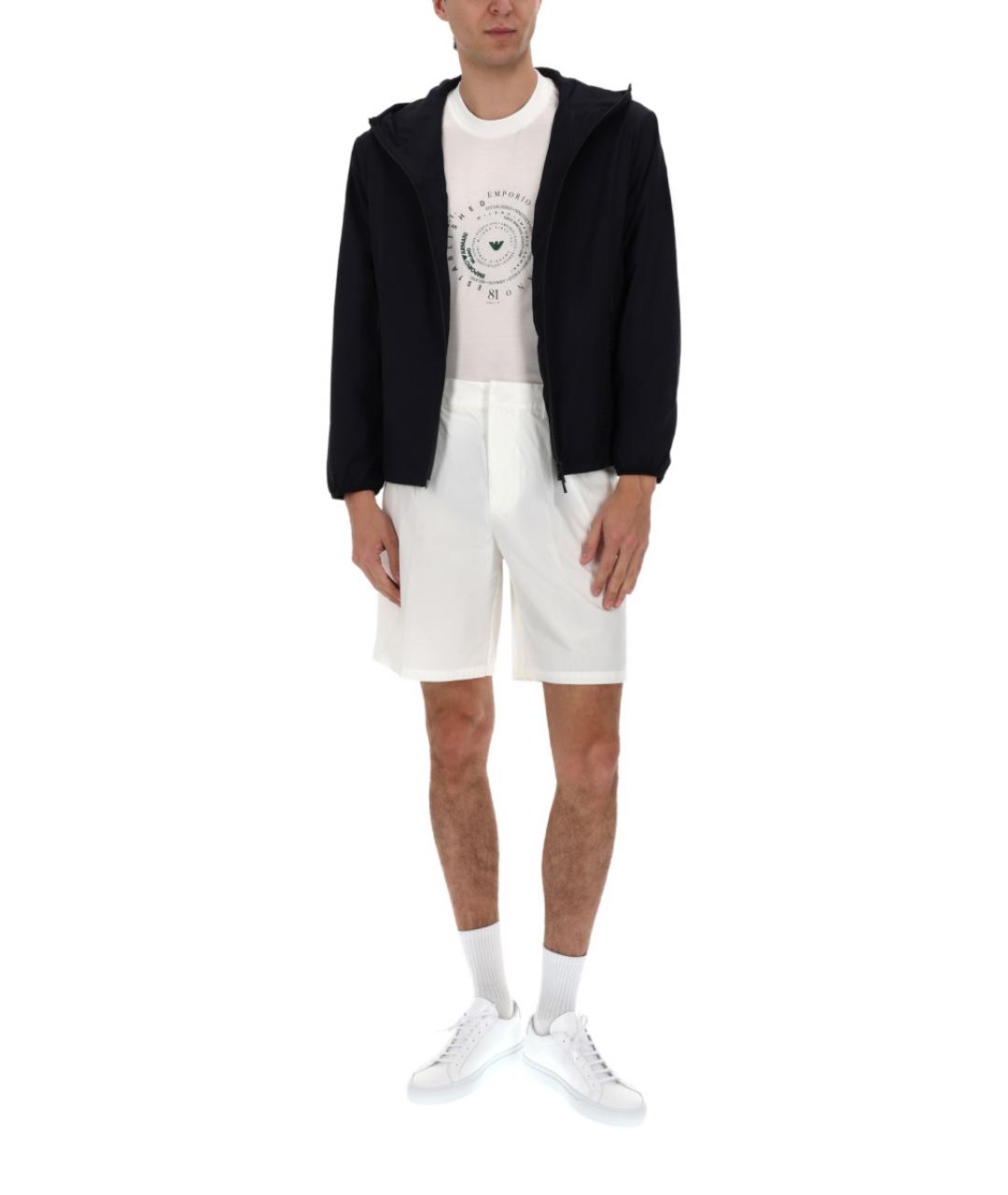 EMPORIO ARMANI Белые хлопковые шорты, фото 2