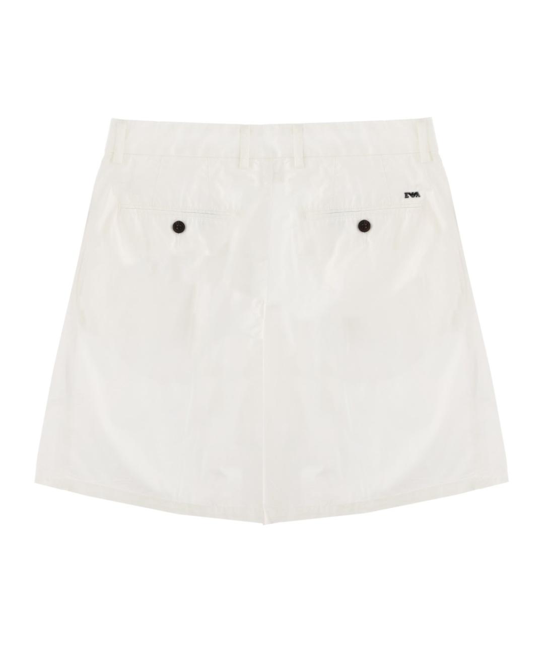 EMPORIO ARMANI Белые хлопковые шорты, фото 3