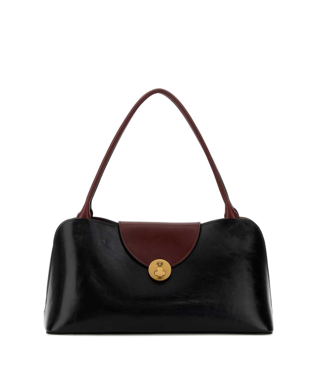 VERSACE Черная кожаная сумка через плечо, фото 1