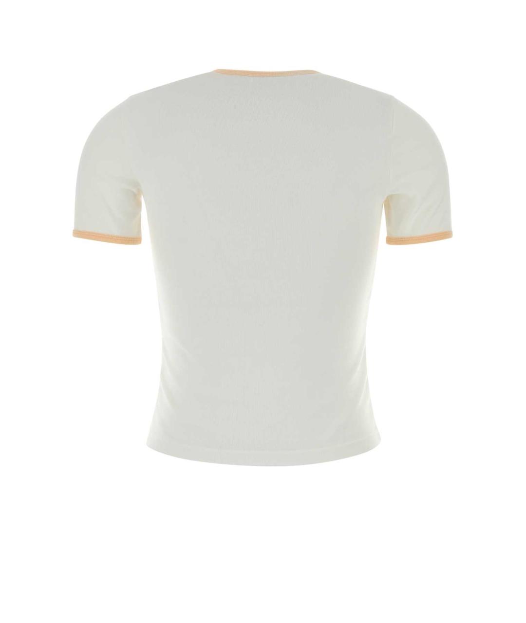 COURREGES Белая хлопковая футболка, фото 2