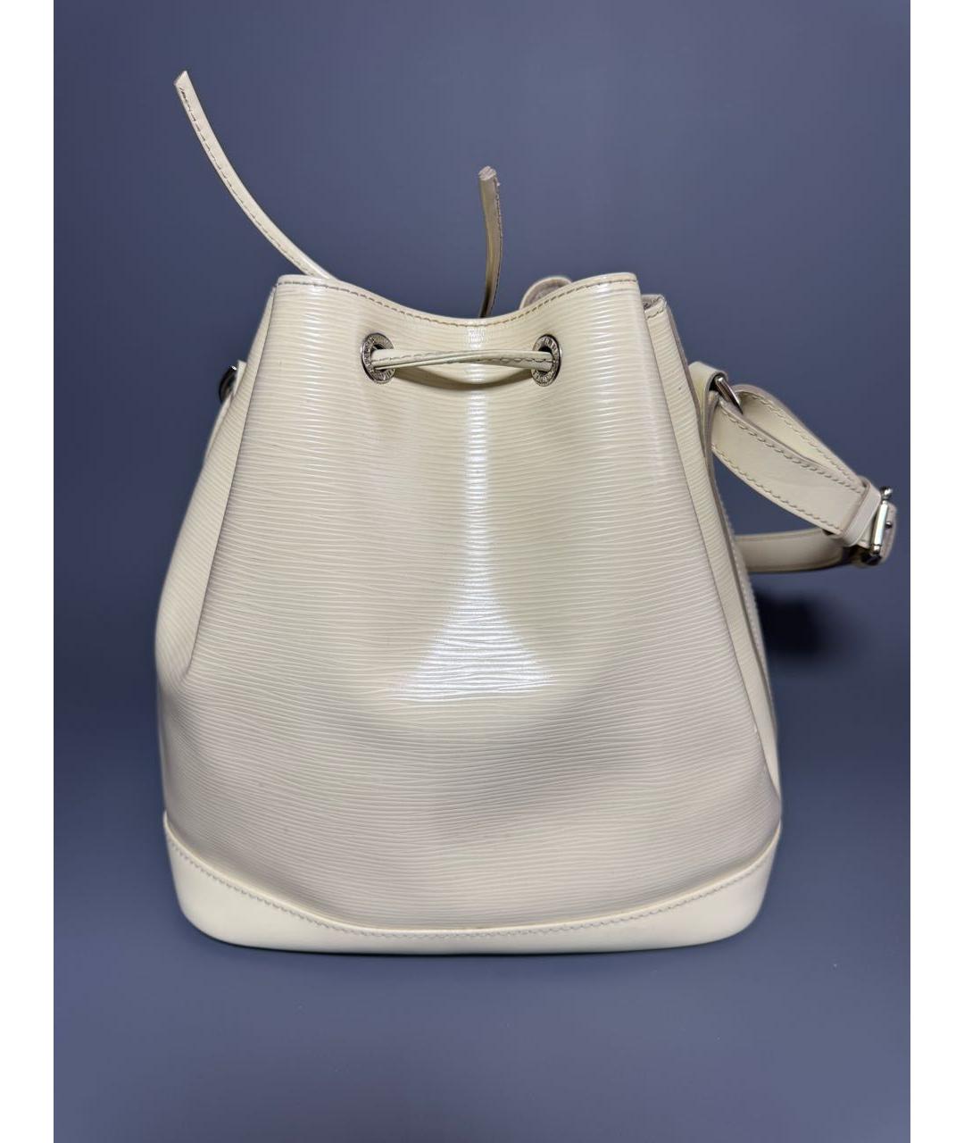 LOUIS VUITTON Белая кожаная сумка тоут, фото 3