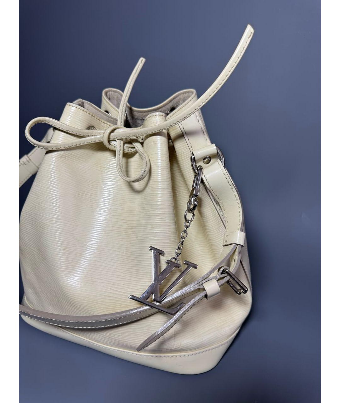 LOUIS VUITTON Белая кожаная сумка тоут, фото 2