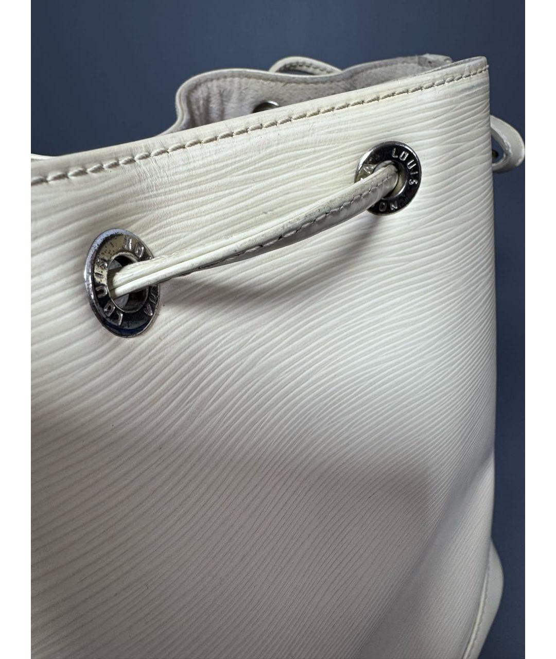 LOUIS VUITTON Белая кожаная сумка тоут, фото 8