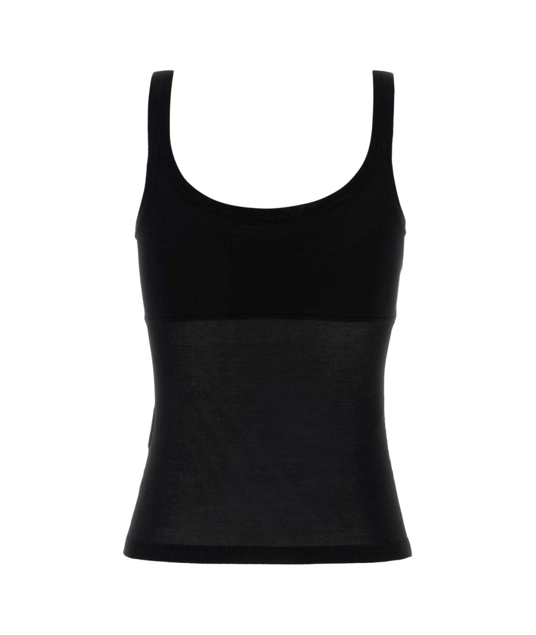 MAX MARA Черная вискозная майка, фото 2