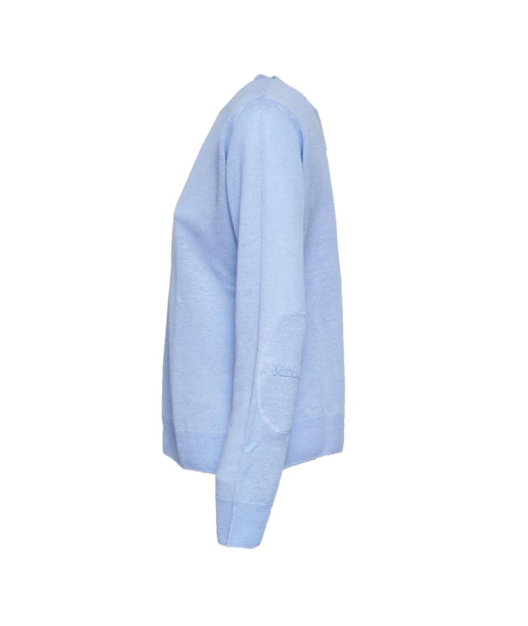 'S MAX MARA Голубой льняной джемпер / свитер, фото 3