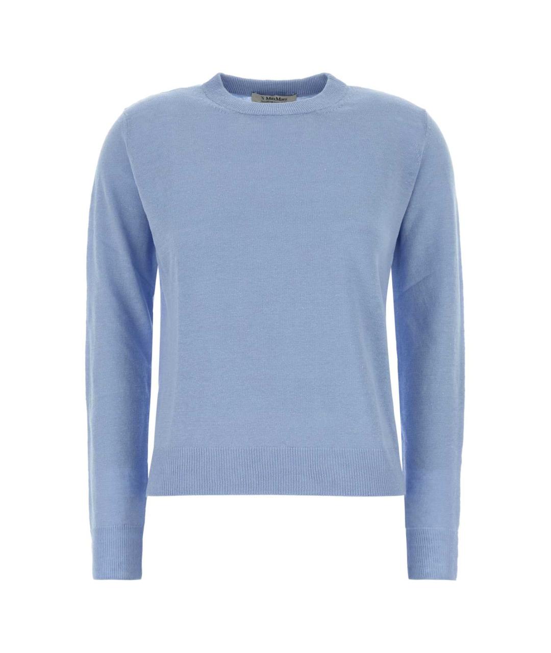 'S MAX MARA Голубой льняной джемпер / свитер, фото 1