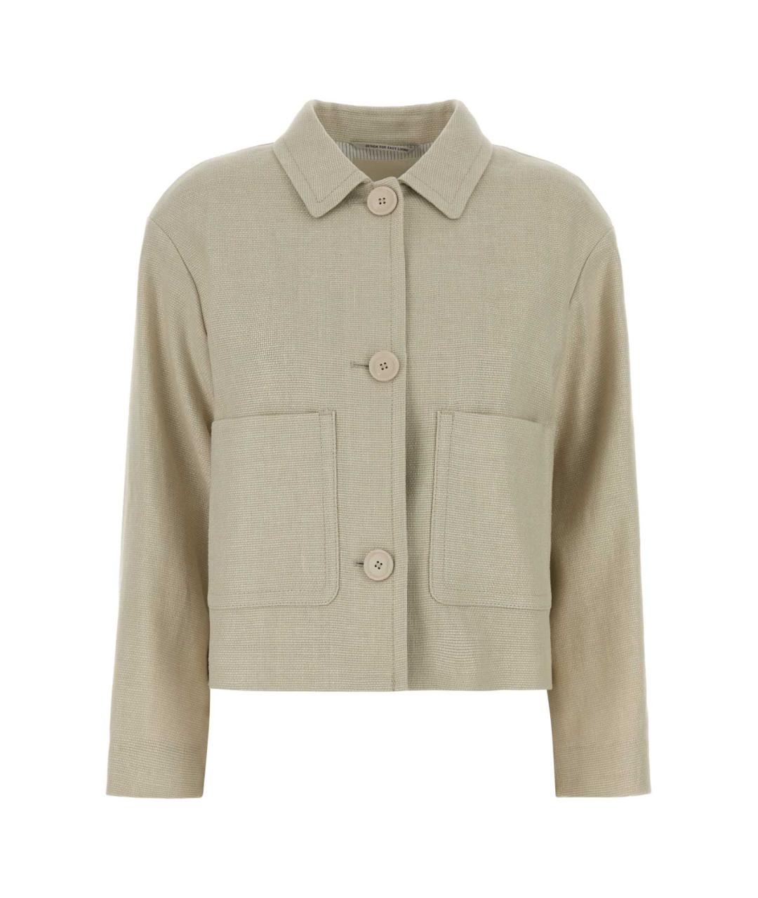 'S MAX MARA Бежевый льняной жакет/пиджак, фото 1