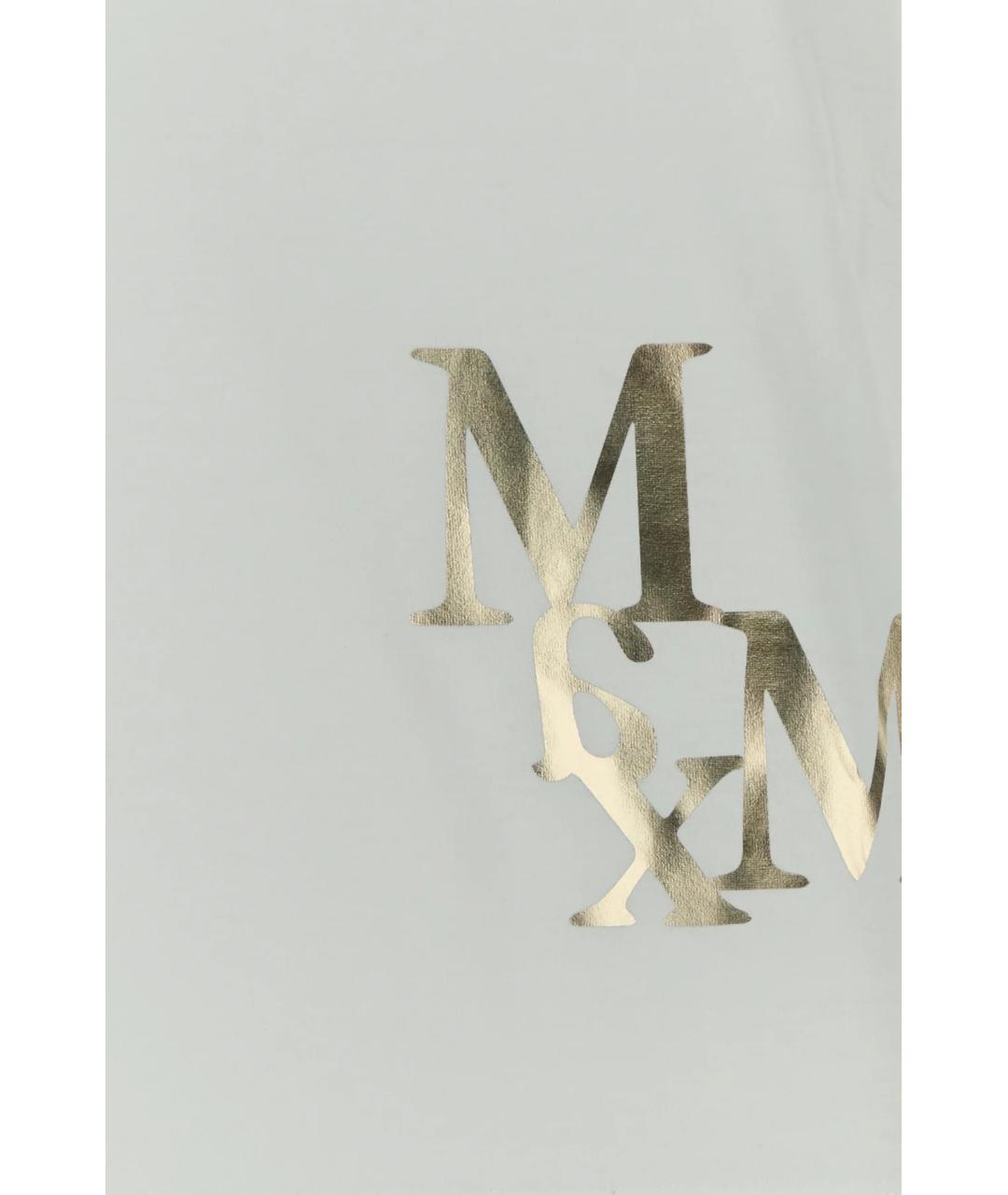 'S MAX MARA Белая хлопковая футболка, фото 3