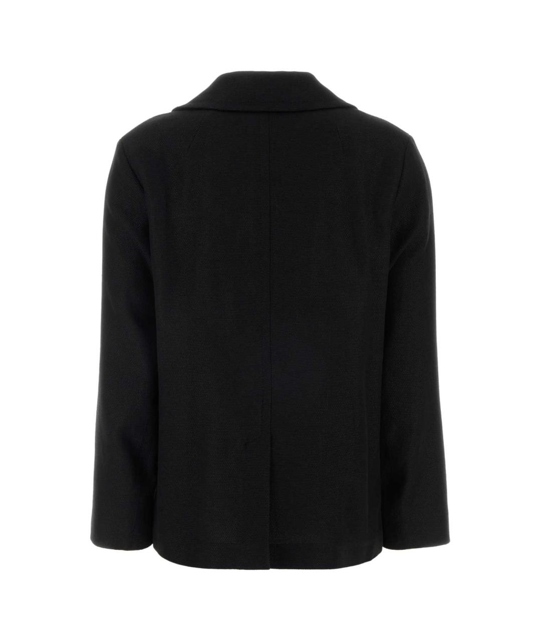 'S MAX MARA Черное льняное пальто, фото 2