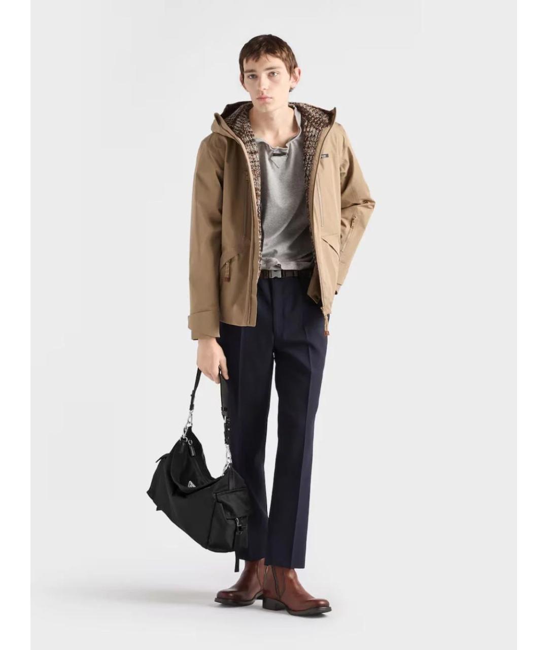 PRADA Черная синтетическая сумка на плечо, фото 3