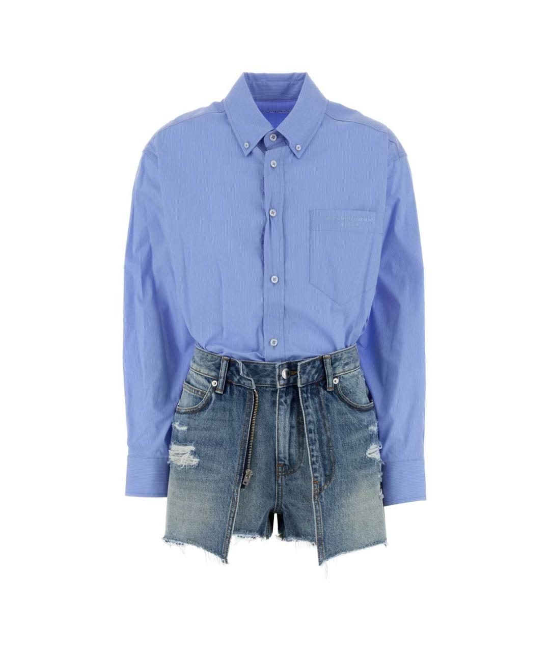 ALEXANDER WANG Голубой хлопковый комбинезон, фото 1