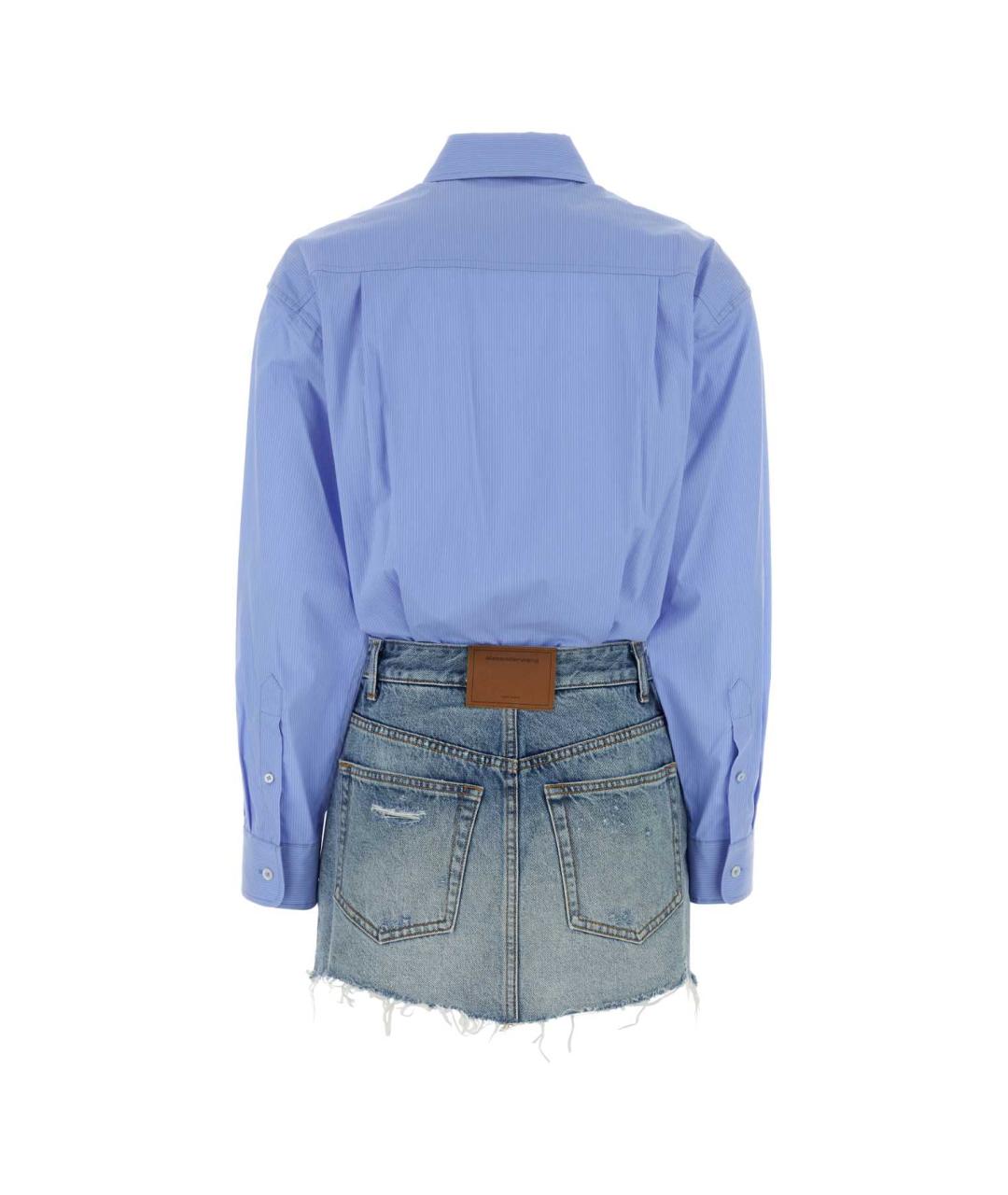 ALEXANDER WANG Голубой хлопковый комбинезон, фото 2