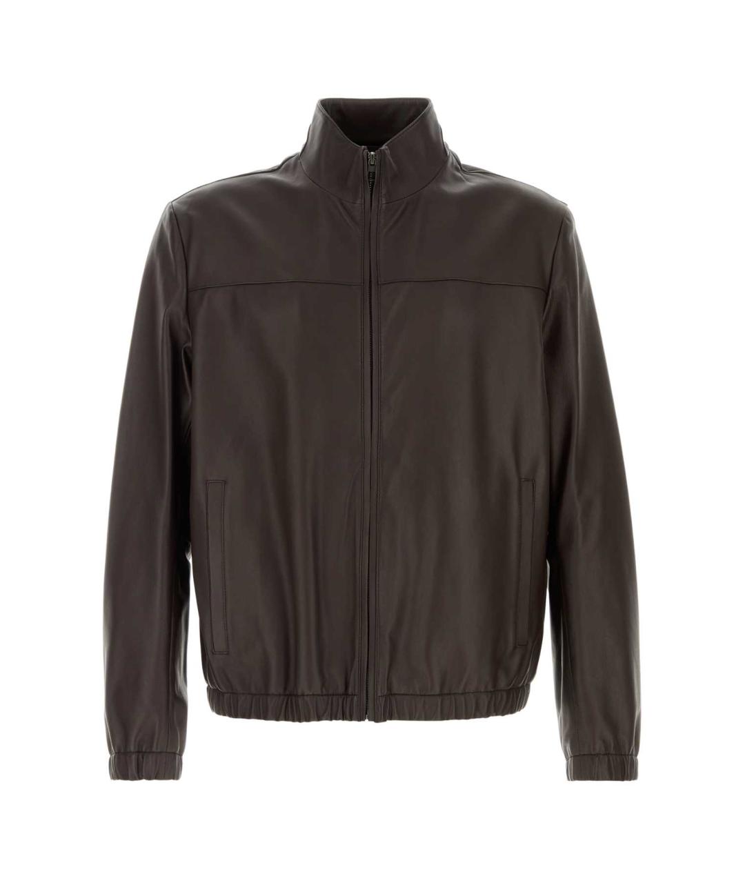 HUGO BOSS Коричневая кожаная куртка, фото 1