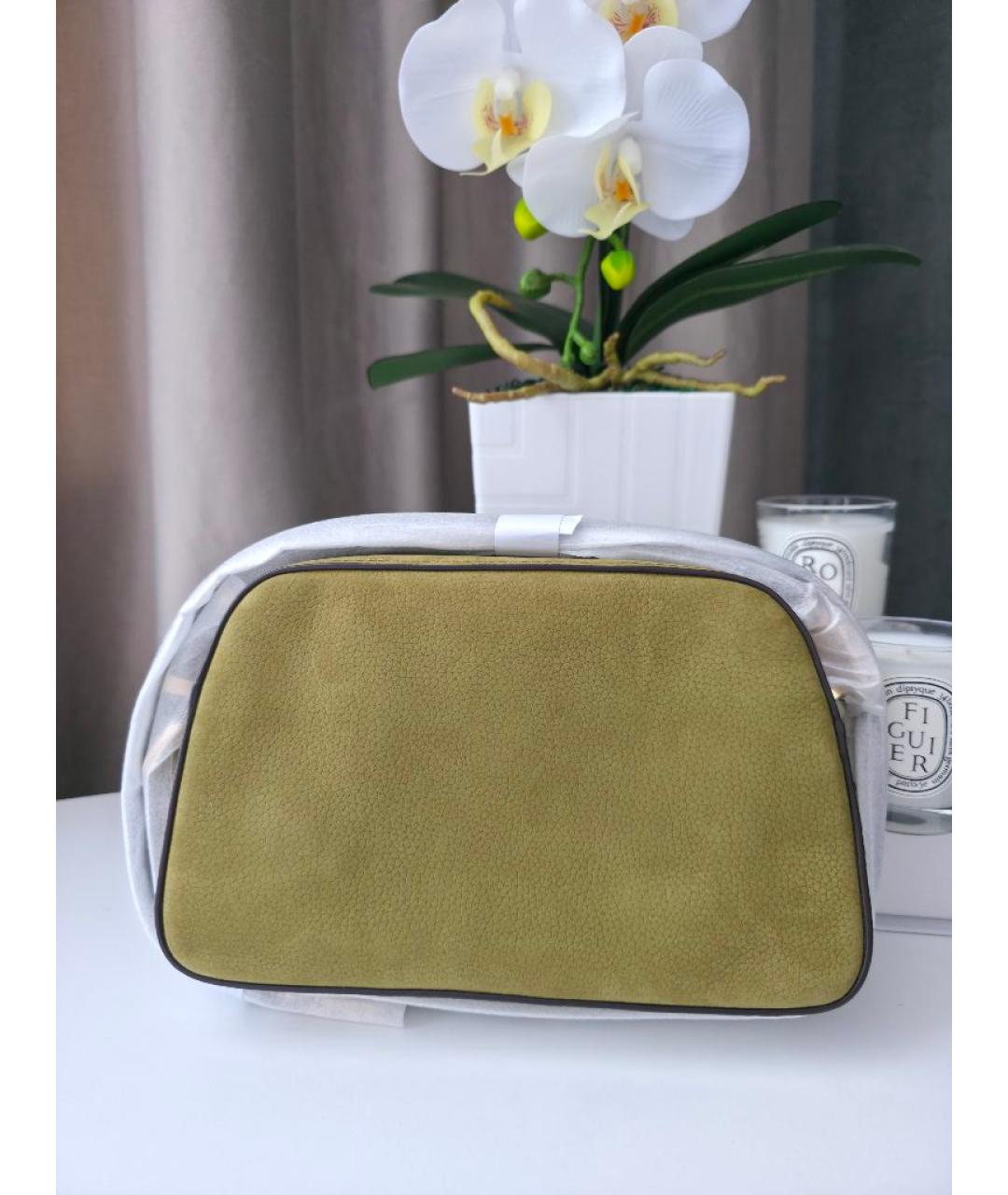 MICHAEL KORS Зеленая кожаная сумка через плечо, фото 7