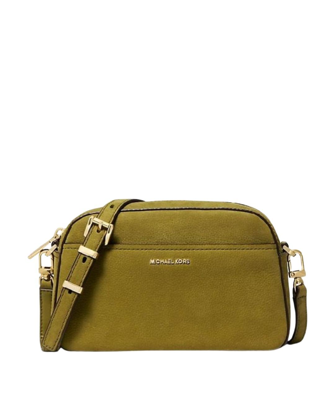 MICHAEL KORS Зеленая кожаная сумка через плечо, фото 1