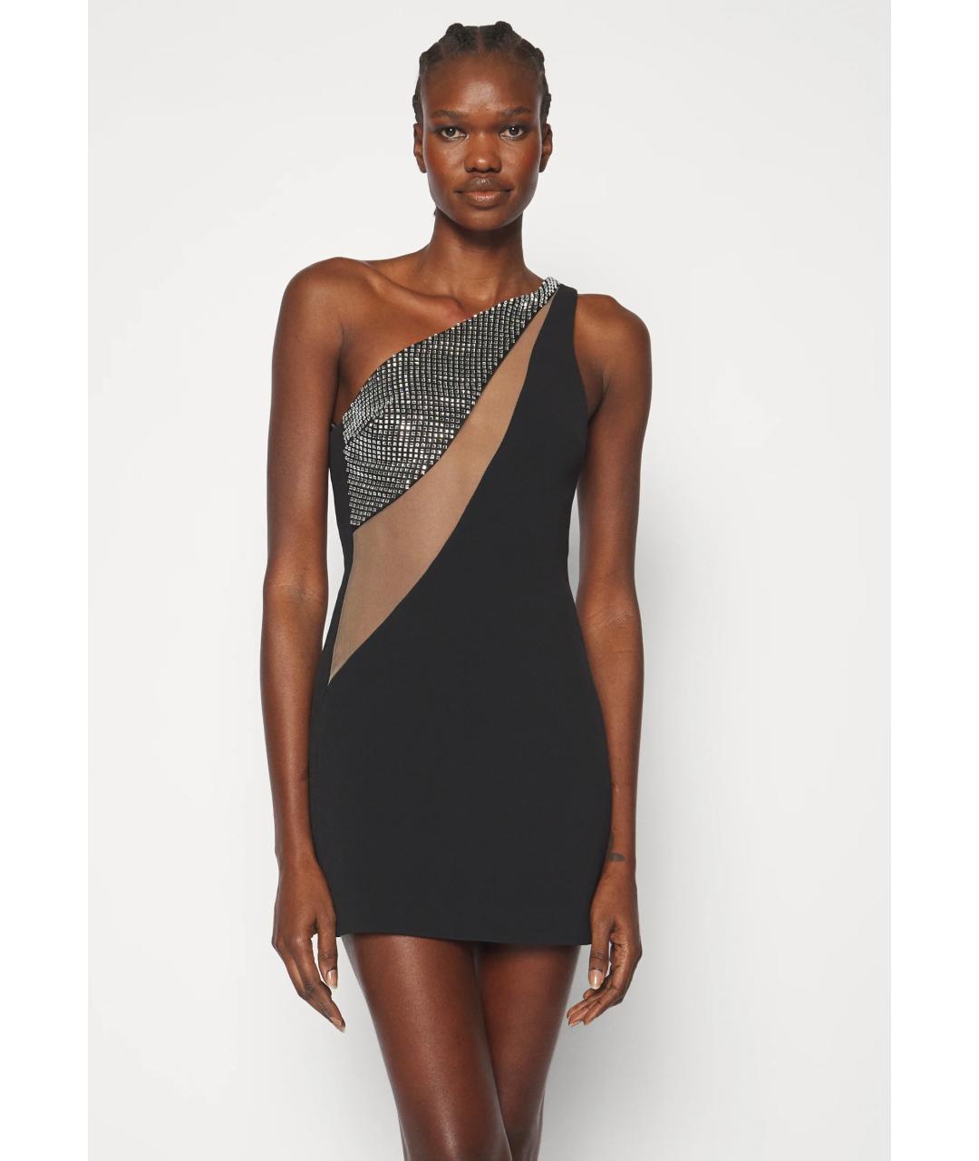 DAVID KOMA Черное вискозное коктейльное платье, фото 2