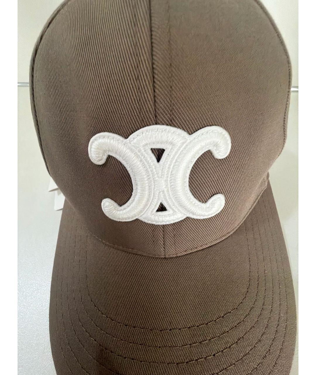 CELINE Коричневая хлопковая кепка, фото 5