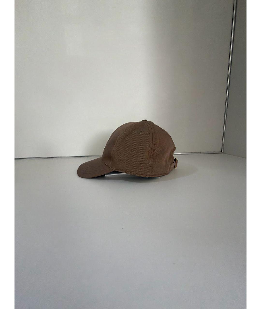 CELINE Коричневая хлопковая кепка, фото 3