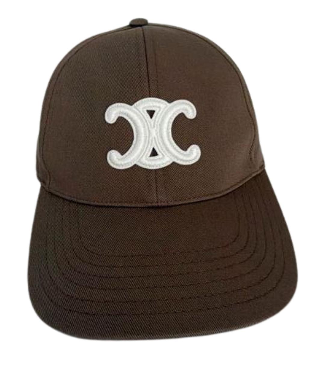 CELINE Коричневая хлопковая кепка, фото 1