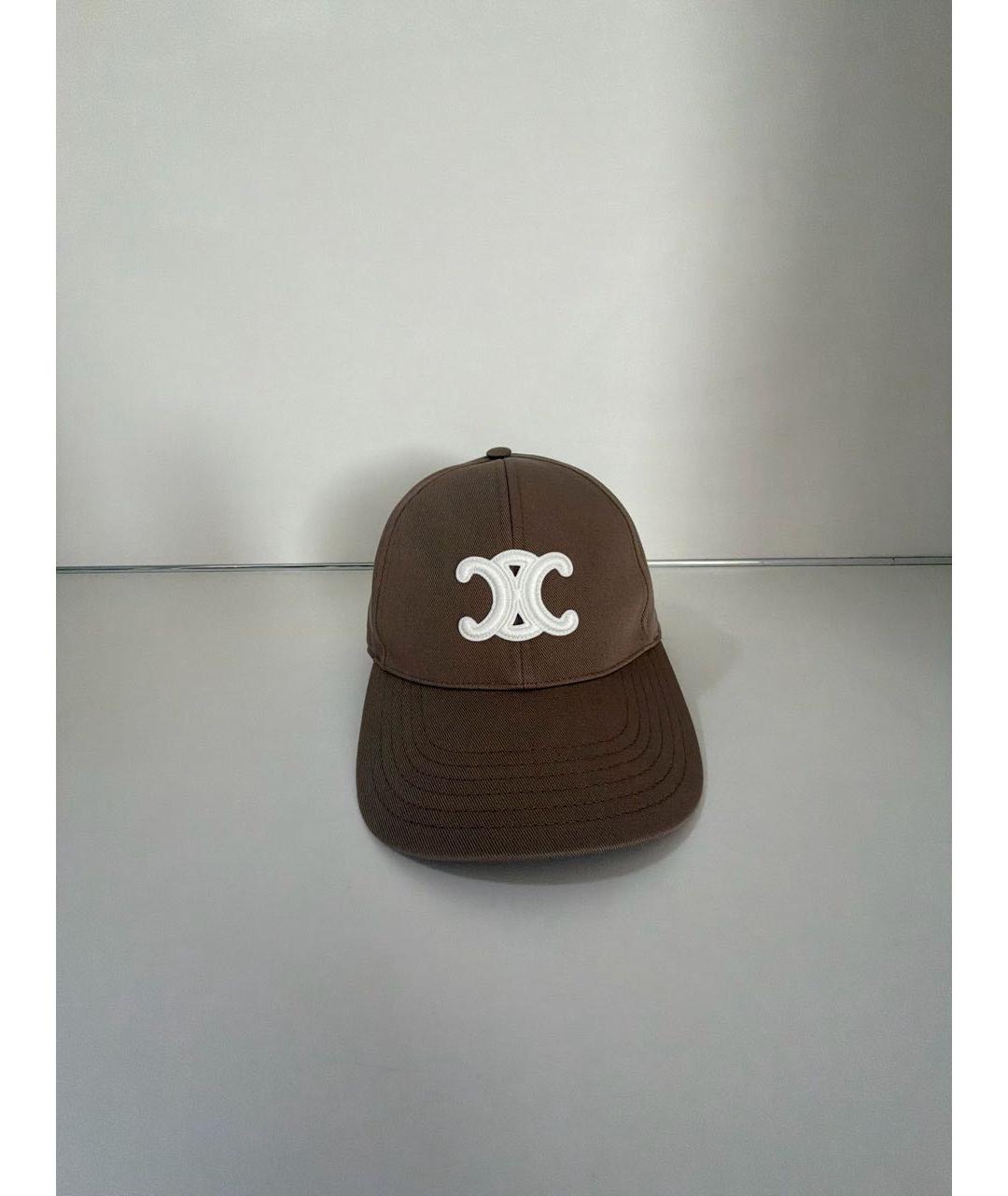 CELINE Коричневая хлопковая кепка, фото 8