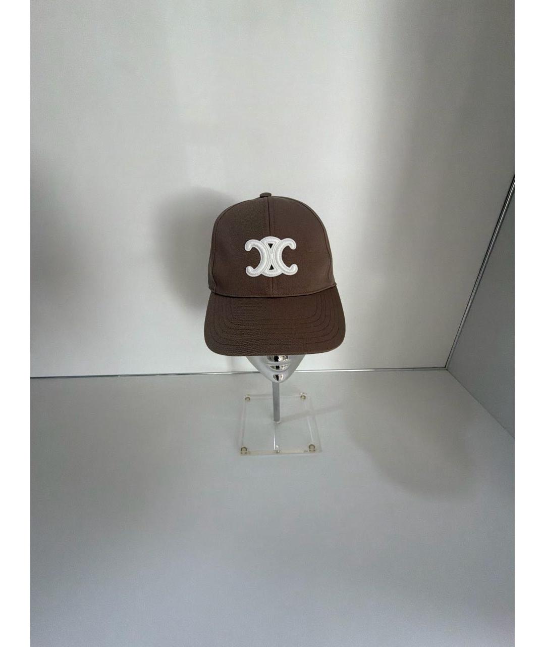 CELINE Коричневая хлопковая кепка, фото 7