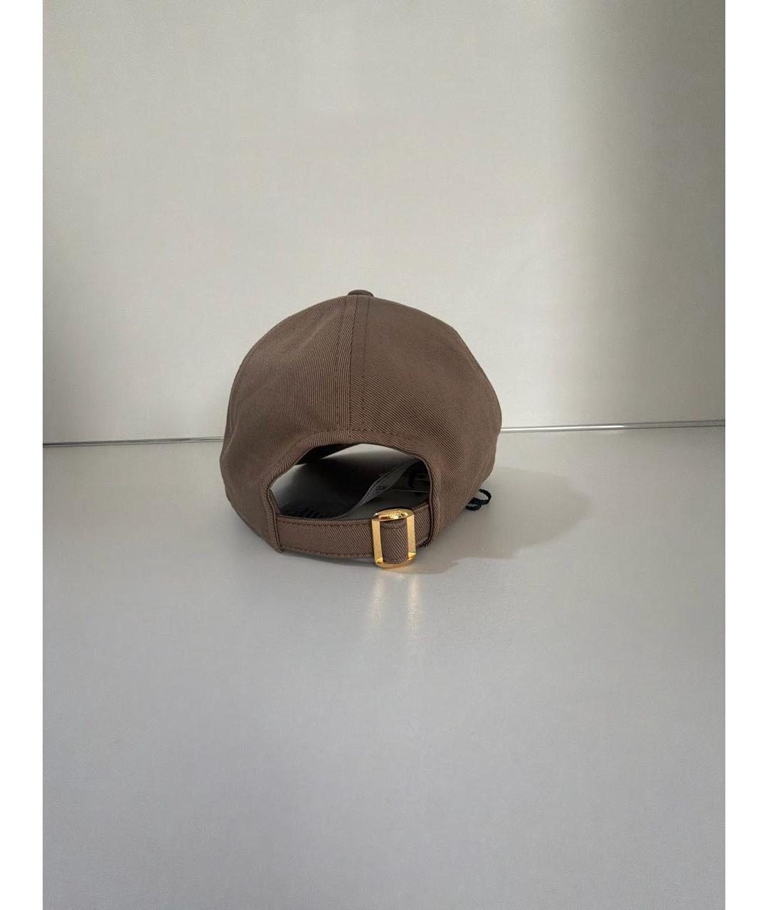 CELINE Коричневая хлопковая кепка, фото 4
