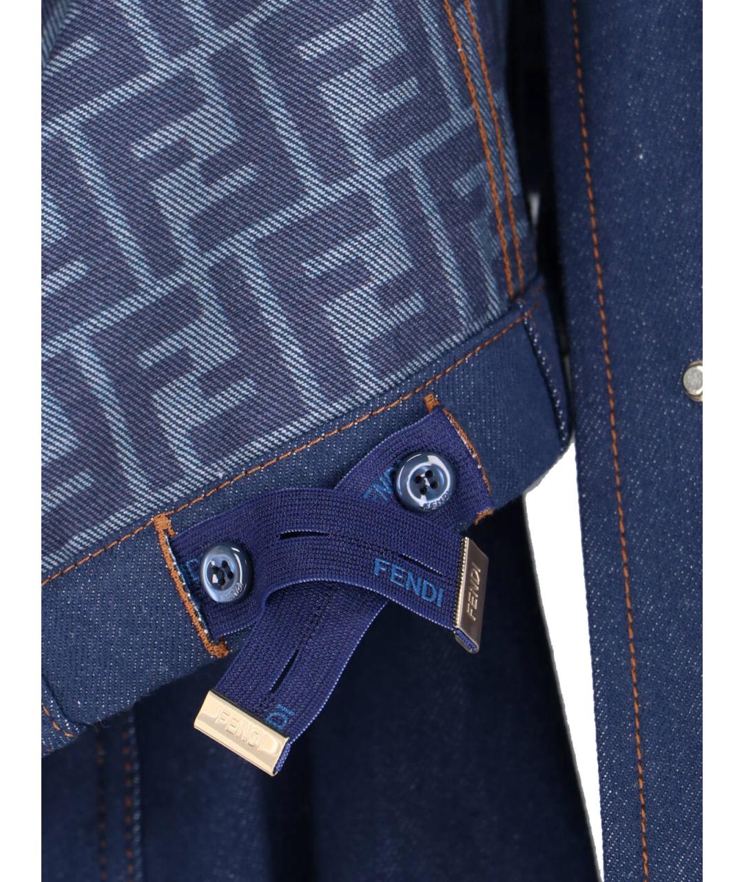 FENDI Синяя хлопковая куртка, фото 5
