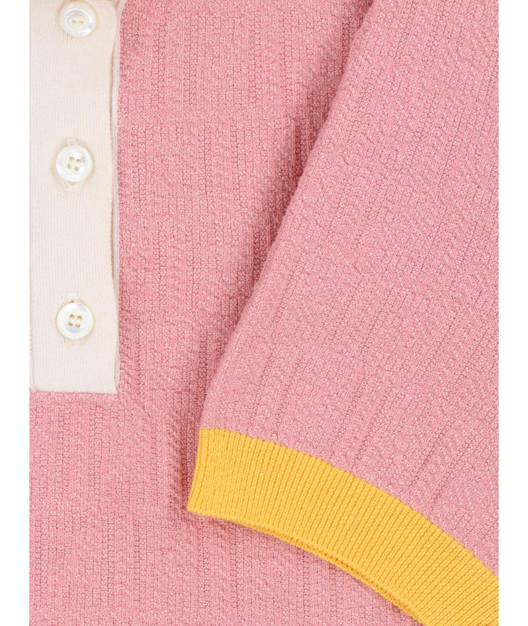 FENDI Розовое хлопковое повседневное платье, фото 4