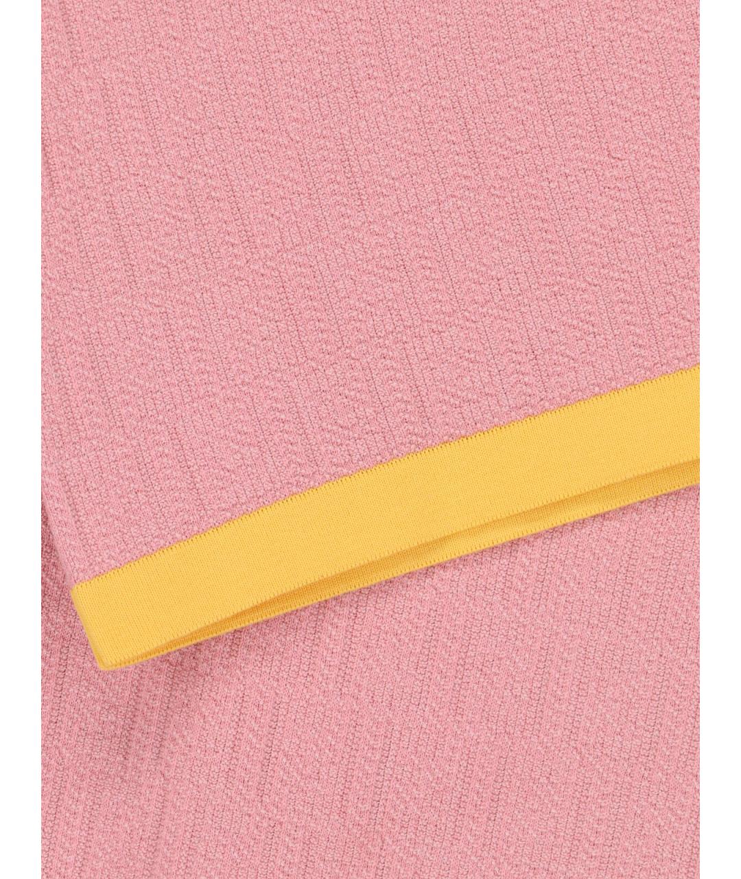 FENDI Розовое хлопковое повседневное платье, фото 5