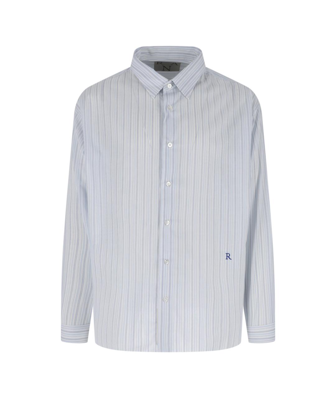 RANRA Синяя хлопковая кэжуал рубашка, фото 1