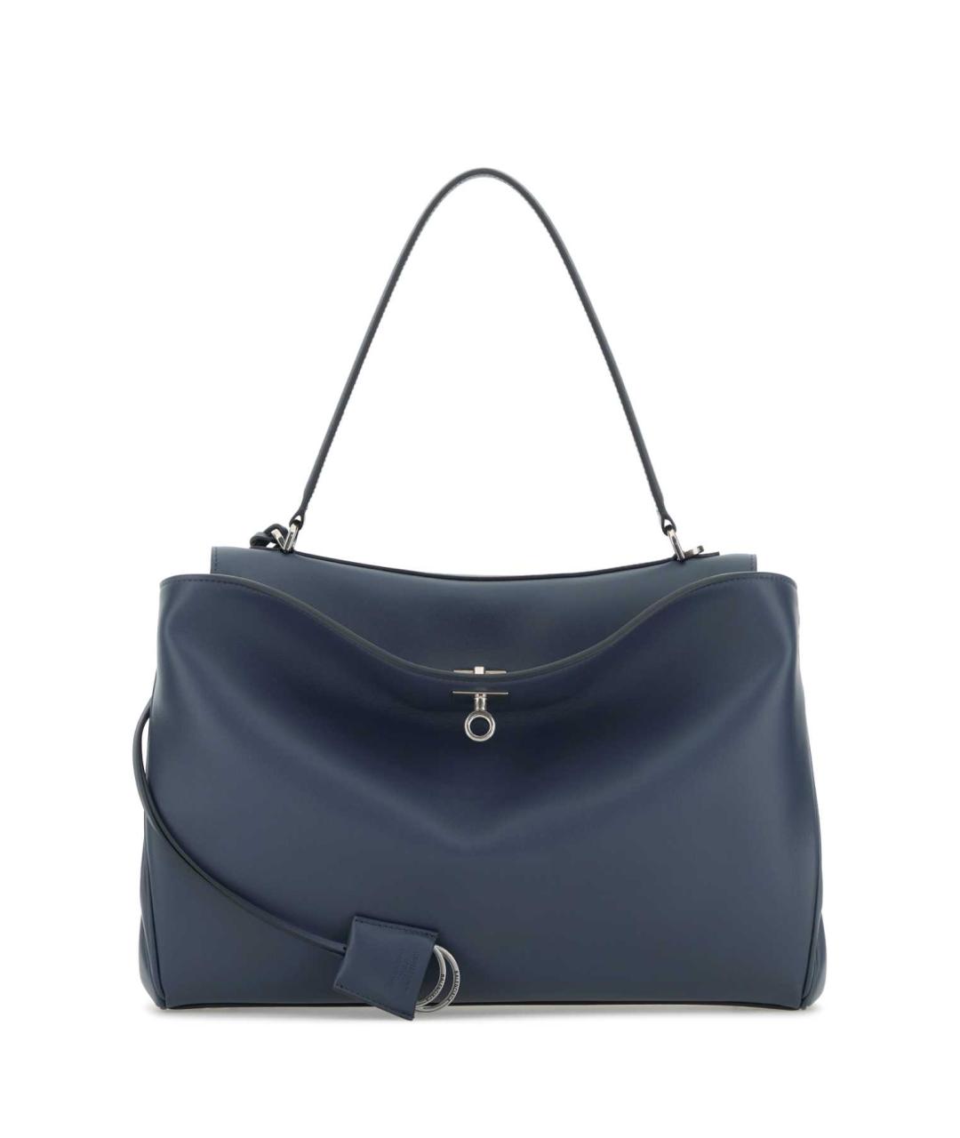 BALENCIAGA Синяя кожаная сумка с короткими ручками, фото 1