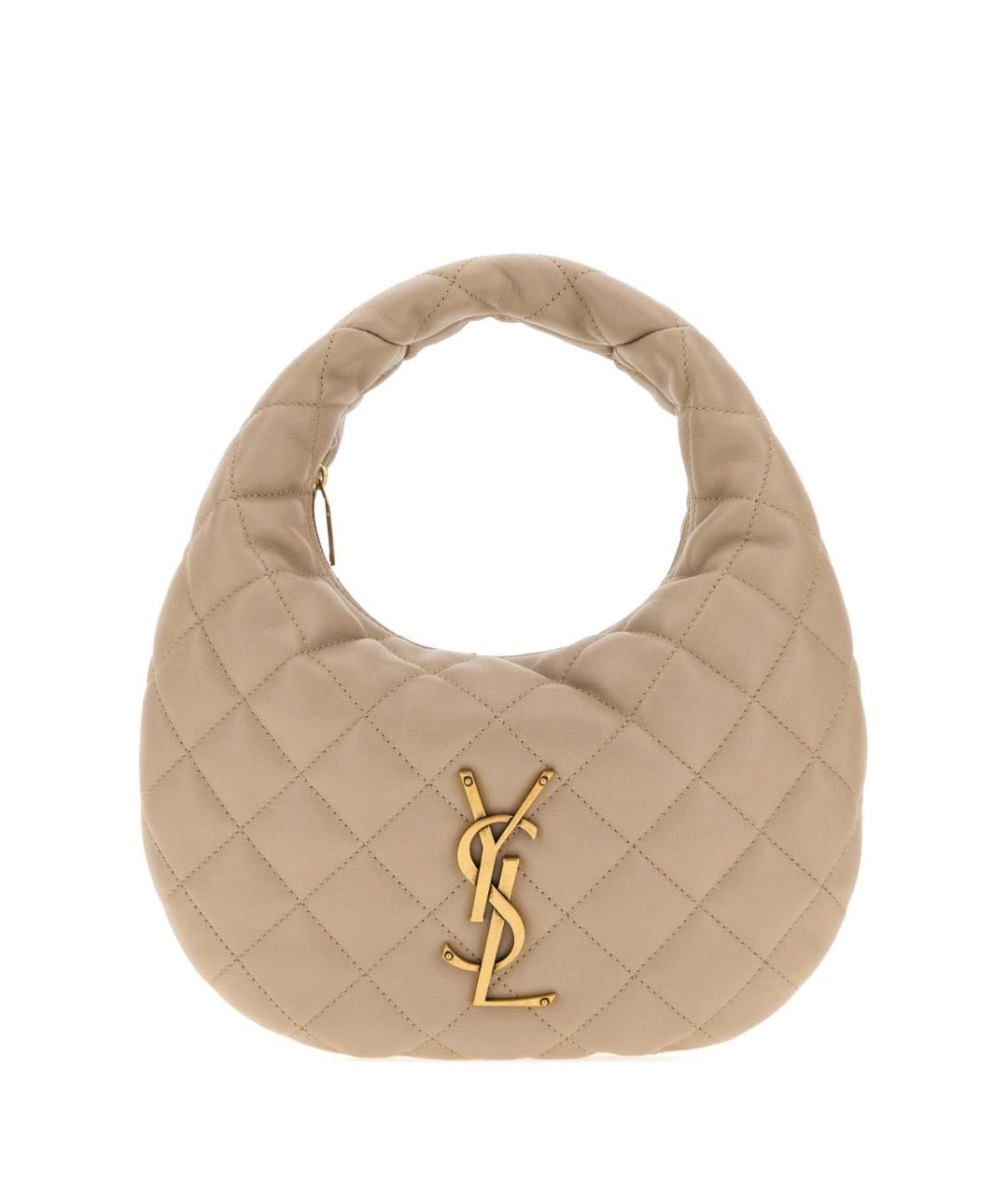 SAINT LAURENT Бежевая сумка с короткими ручками, фото 1