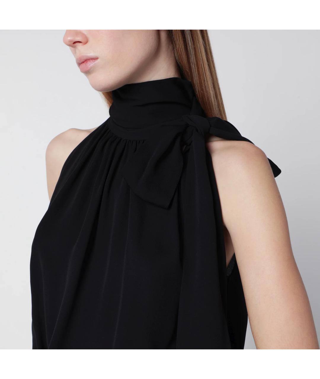 VALENTINO Черная шелковая майка, фото 3