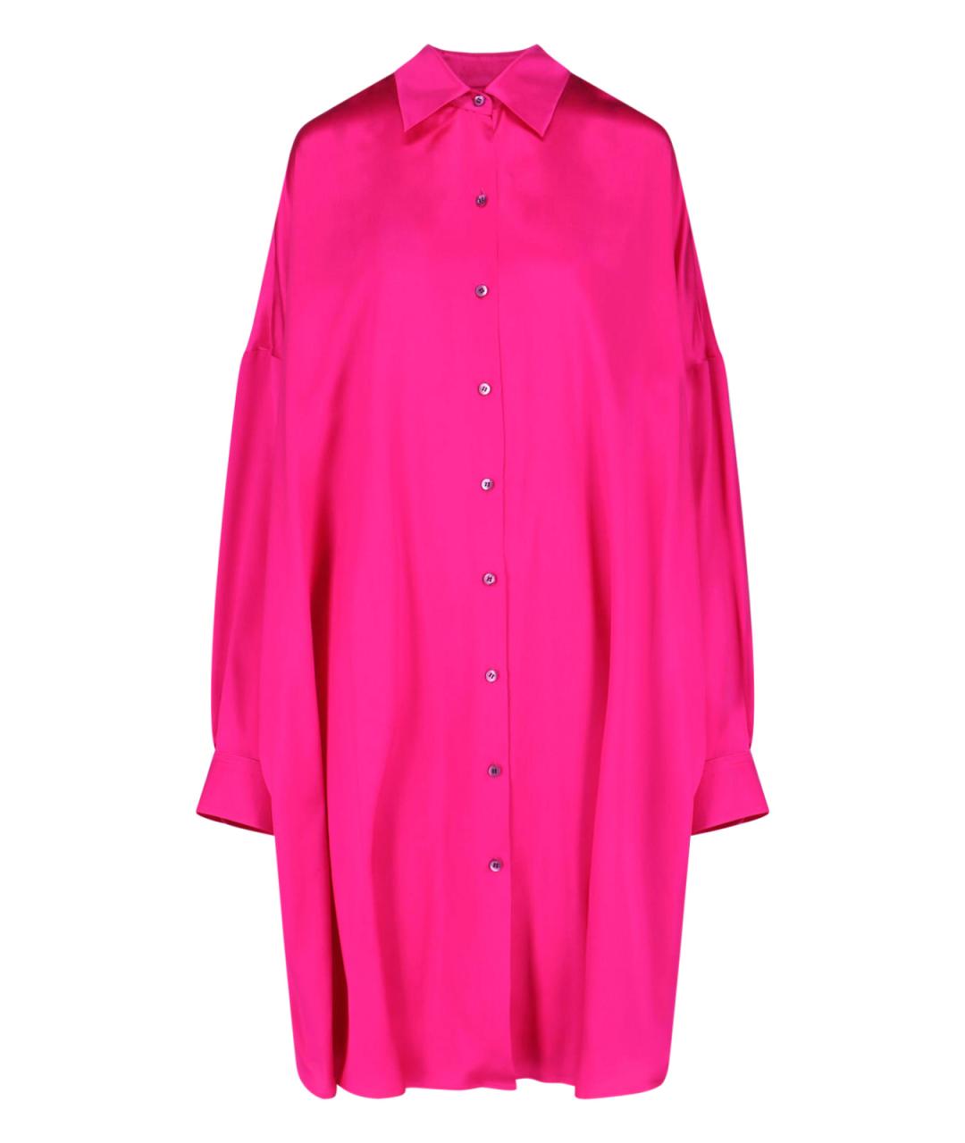 DRIES VAN NOTEN Розовое шелковое повседневное платье, фото 1