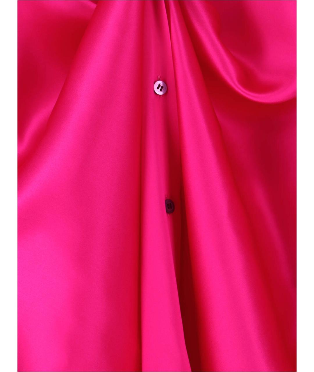 DRIES VAN NOTEN Розовое шелковое повседневное платье, фото 3