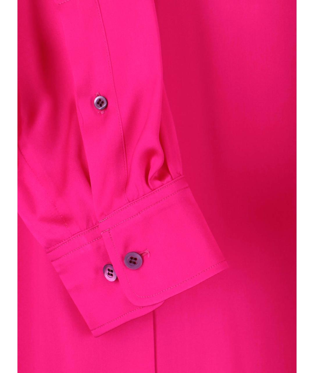 DRIES VAN NOTEN Розовое шелковое повседневное платье, фото 2