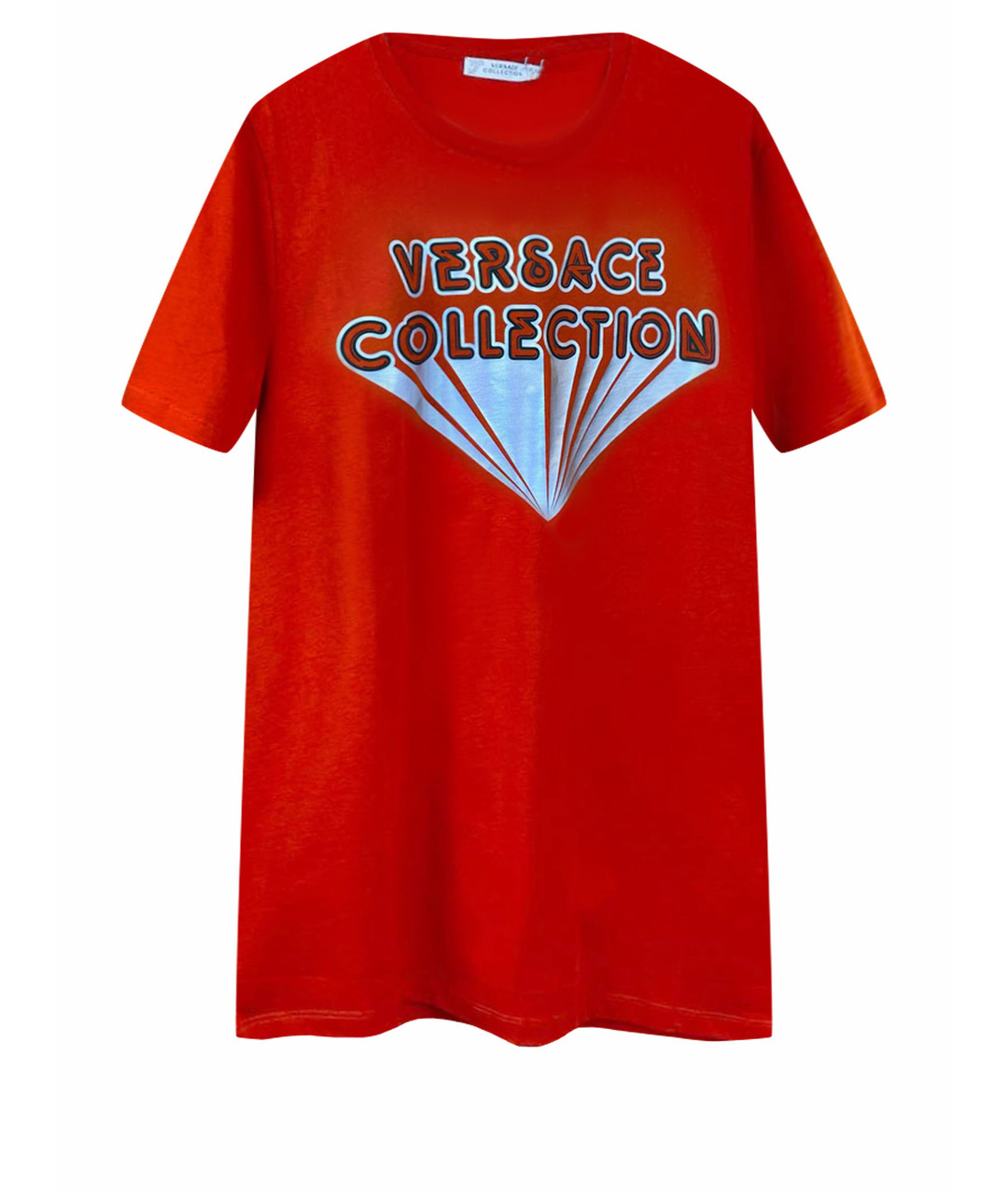 VERSACE COLLECTION Коралловая хлопковая футболка, фото 1