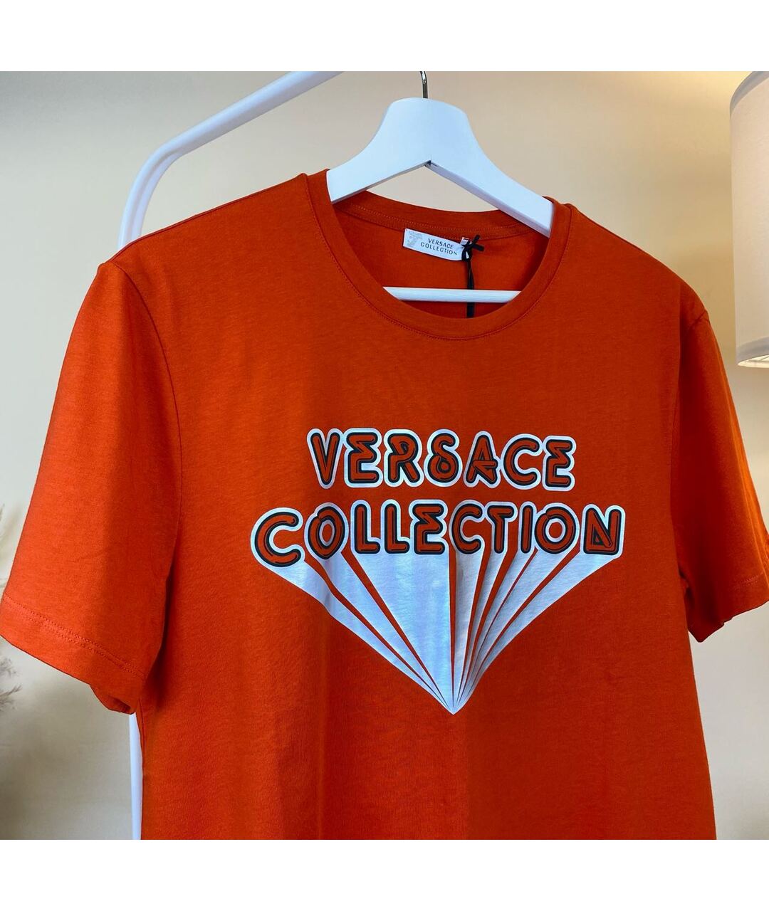 VERSACE COLLECTION Коралловая хлопковая футболка, фото 3