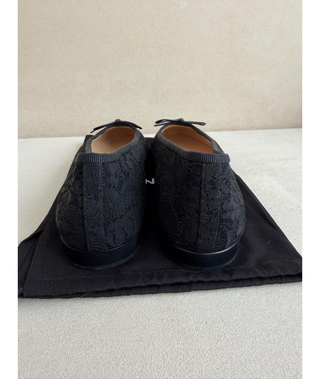 CHANEL Черные текстильные балетки, фото 4