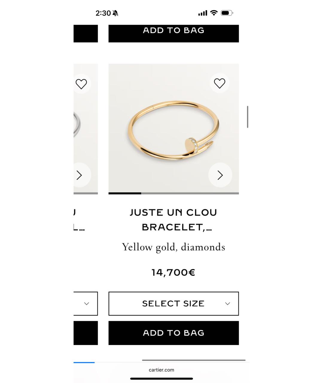 CARTIER Золотой браслет из желтого золота, фото 3