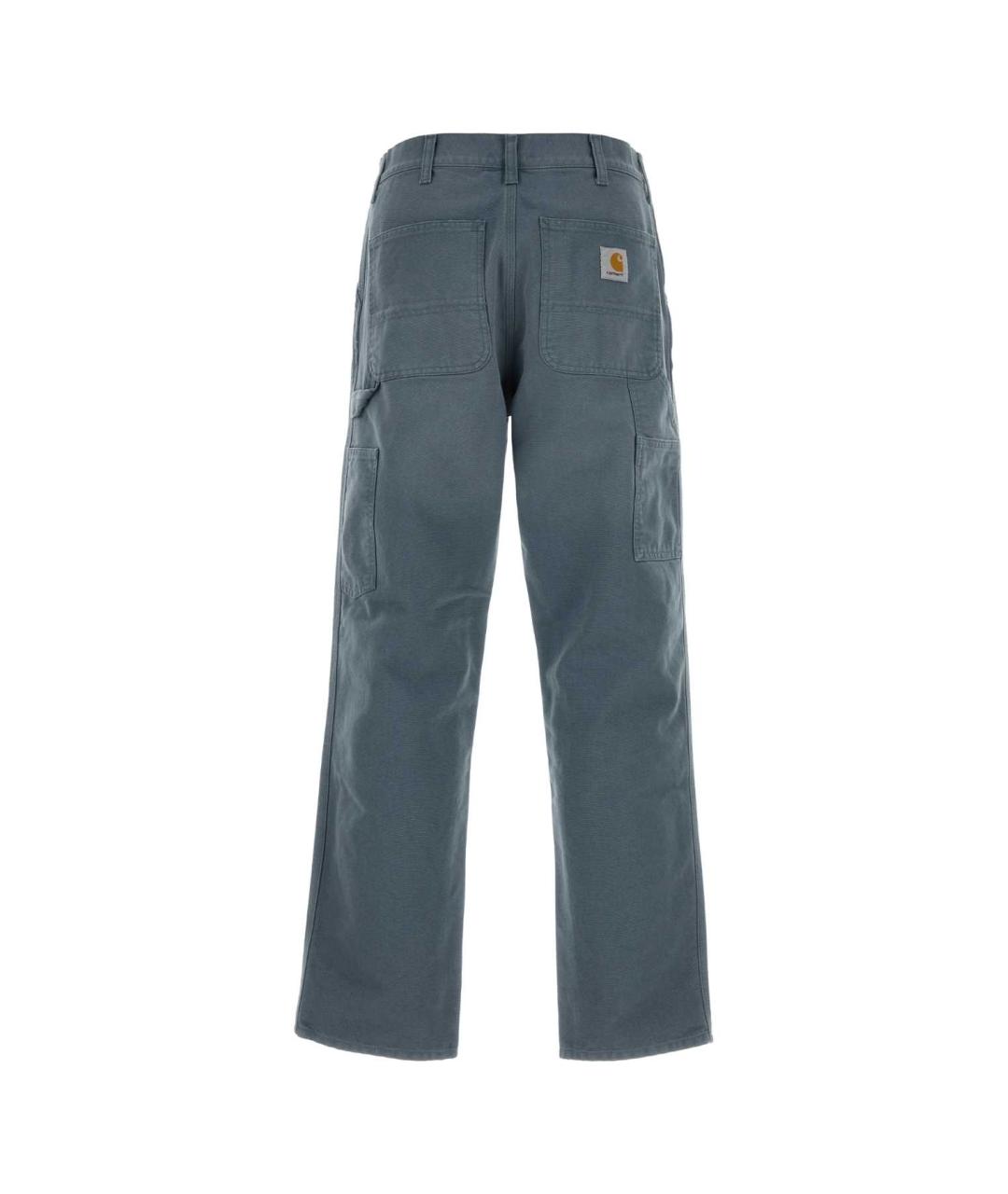 CARHARTT WIP Голубые хлопковые повседневные брюки, фото 2