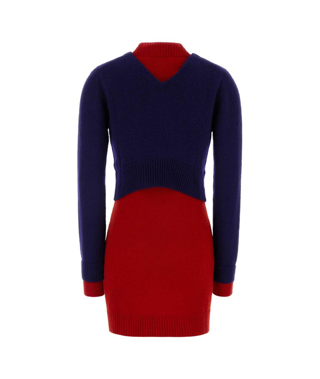 JIL SANDER Мульти шерстяное повседневное платье, фото 2