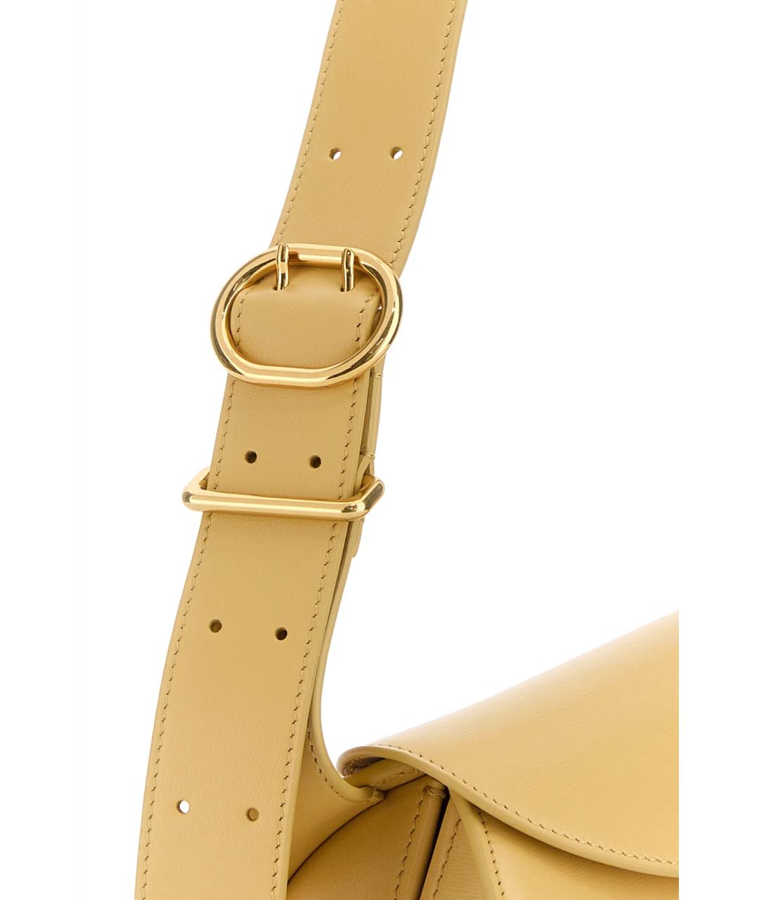 JIL SANDER Желтая кожаная сумка через плечо, фото 4