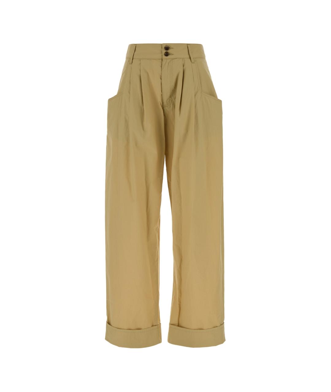 JACOB COHEN Бежевые хлопковые прямые брюки, фото 1