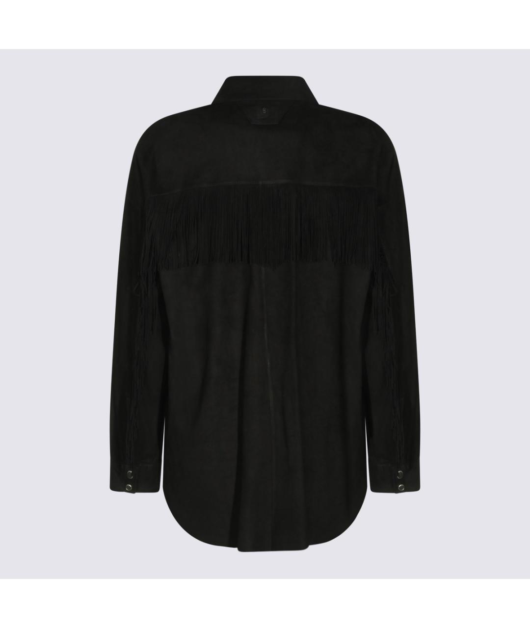 SANTORO Черная кожаная куртка, фото 2