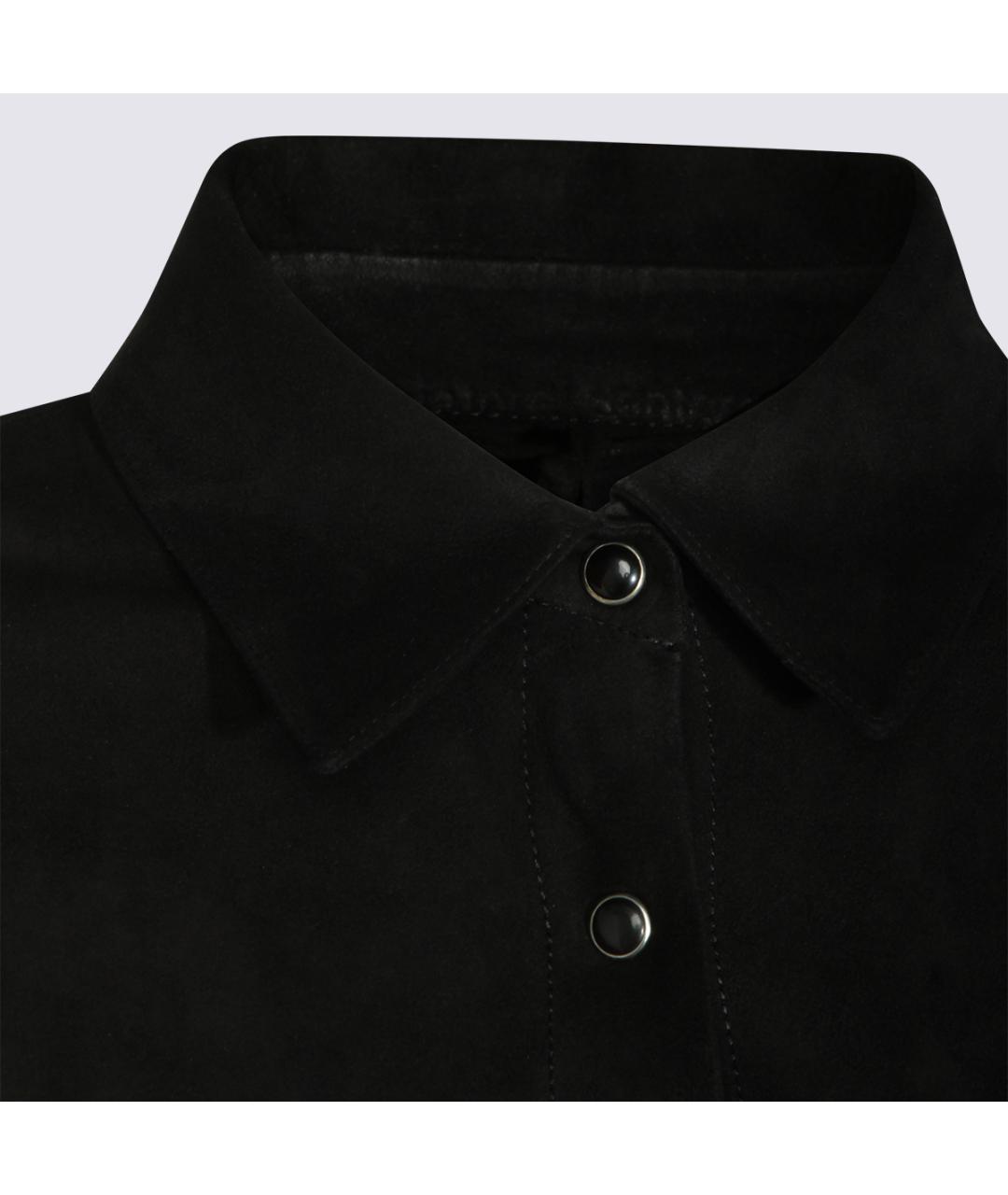 SANTORO Черная кожаная куртка, фото 3