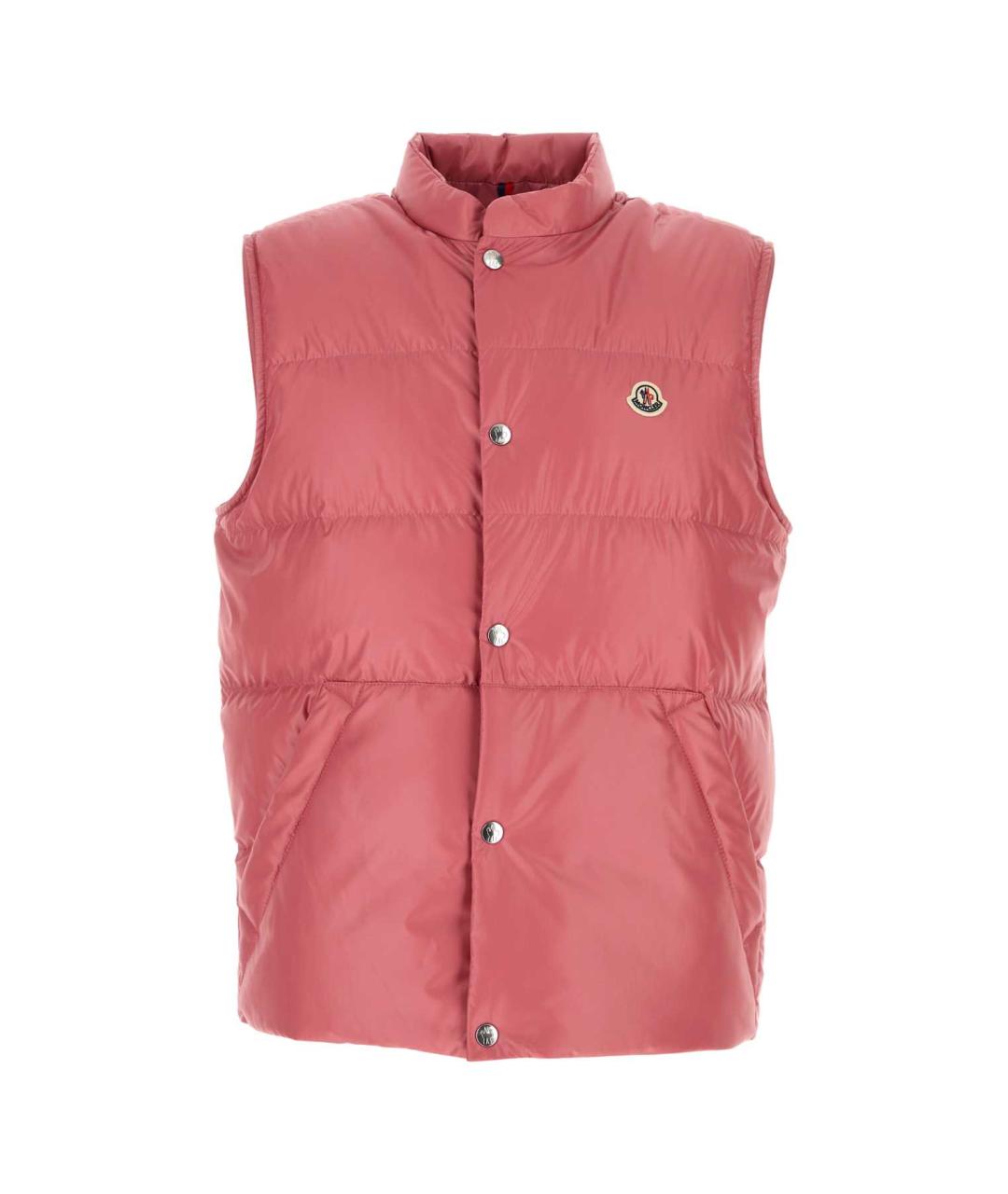 MONCLER Розовый полиэстеровый жилет, фото 1