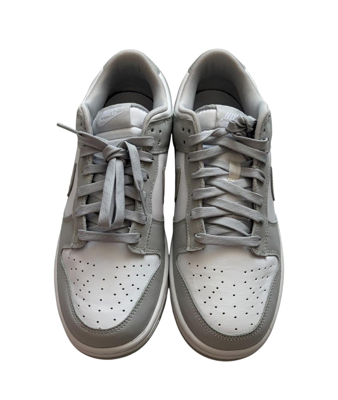 NIKE Серые кожаные низкие кроссовки / кеды, фото 2